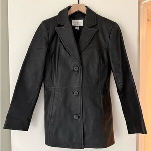 Genuine Leather Blazer Jacket Size S